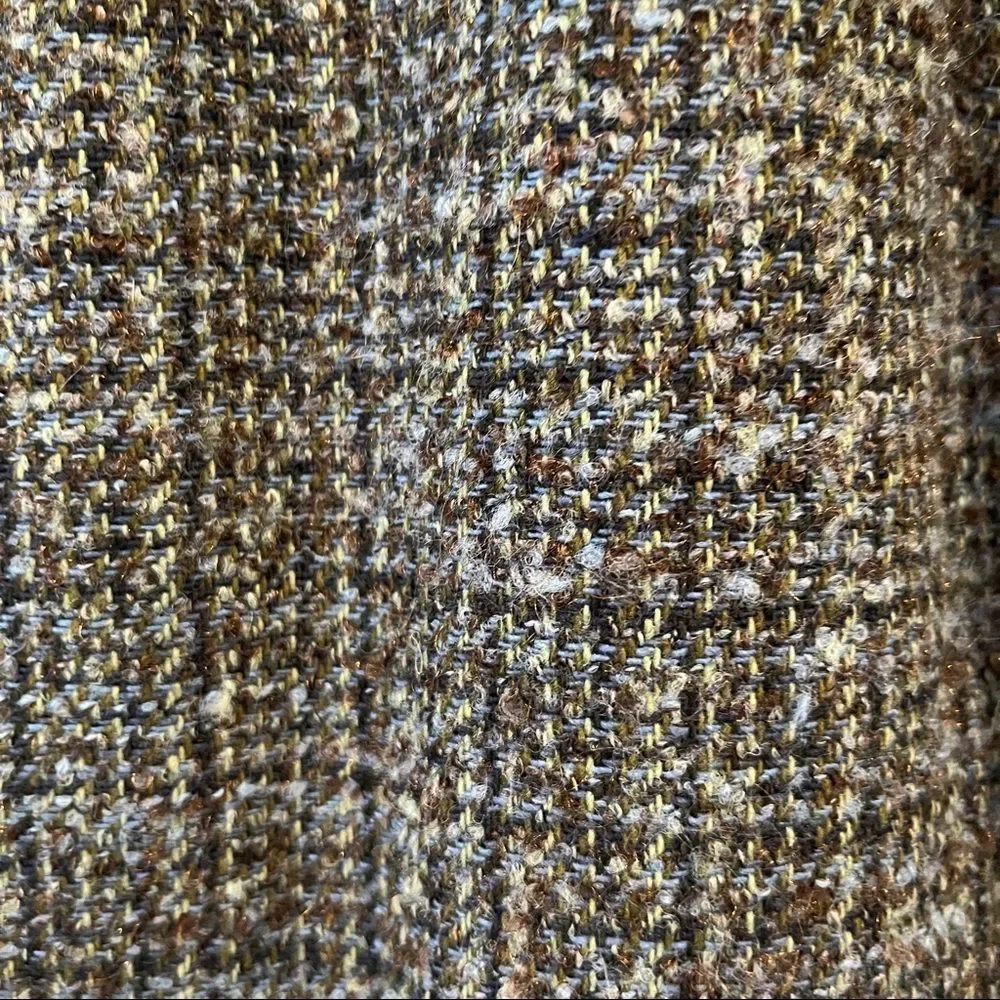 J Jill gray tweed short sleeve wool blend snap front blazer jacket - Picture 5 of 11